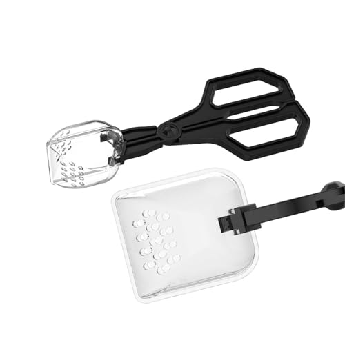Reptiles Safe Feeding Tongs Clear Creature Catcher for Gentle Handling Ergonomic Grip Easy Maintenances Tool Reptiles Feeder Clamp - color: Black, size: I