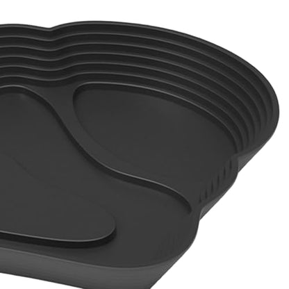 Reptile Water Dish with Ramp, 12.6 x 11.6 in Tortoise Bath Bowl for Bearded Dragons and Semi-Aquatic Pets, Black - color: Black