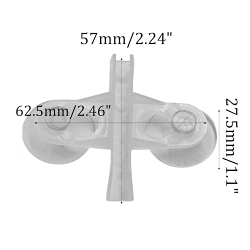 12PCS Aquarium Divider Suction Cup Clips Fish Tank Isolation Plate Holder Bracket Support for Glass Separating Board Divider (White-Translucent) - color: Translucent