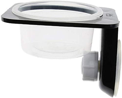 N/W Plastic Reptiles Feeder Single Double Feeding Bowl Food Water Dish Insects Spider Breeding Pots Suction Cup (Simple Lattice)