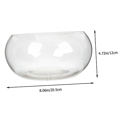 UKCOCO Glass Fish Bowl Round Terrarium for Desktop Multi Use Aquarium and Hydroponic Plant Pot Home Office Decoration for Goldfish Water Plants and Small Aquatic Ecosystems