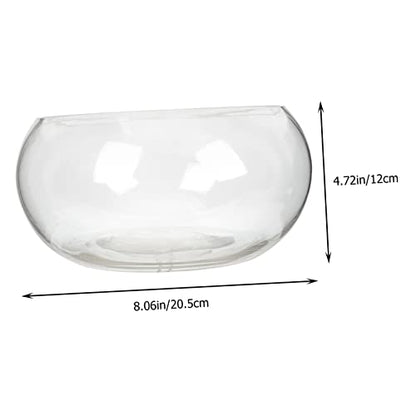 UKCOCO Glass Fish Bowl Round Terrarium for Desktop Multi Use Aquarium and Hydroponic Plant Pot Home Office Decoration for Goldfish Water Plants and Small Aquatic Ecosystems