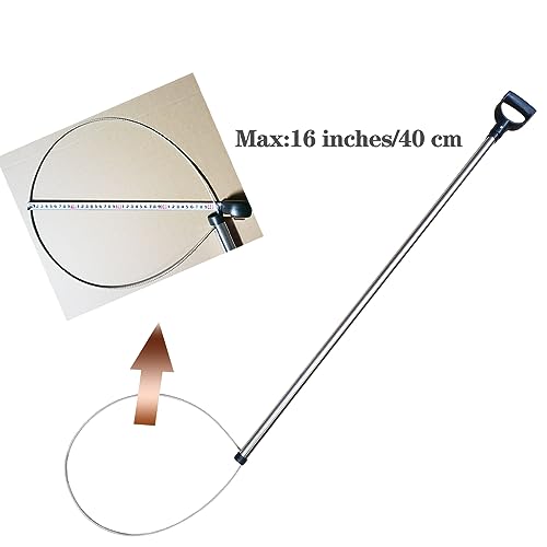 54'' Alligator Catcher Pole Extra Heavy Duty Capture Noose Stainless Steel Catching and Releasing Trap for Bulldogs Goats Wolves and Other Wildlife,2023 New Launch