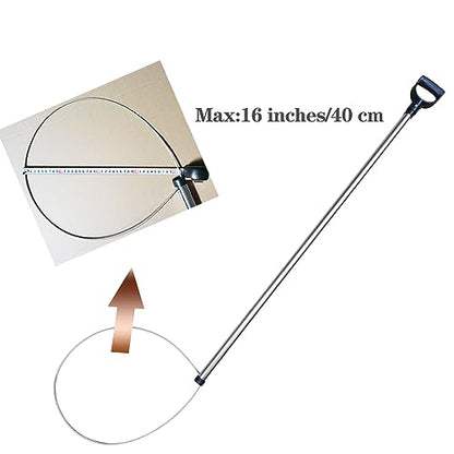 54'' Alligator Catcher Pole Extra Heavy Duty Capture Noose Stainless Steel Catching and Releasing Trap for Bulldogs Goats Wolves and Other Wildlife,2023 New Launch