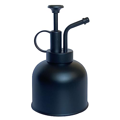 Stainless Steel Plant Sprayer, Small Watering Can, Modern Gardening Tool for Indoor Potted Plants - color: 10oz/matte black