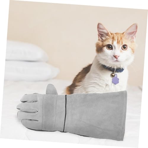 HANABASS 1 Pair Pet Protective Gloves Enhanced Grip for Dogs Cats and Reptiles Heat Resistant for Grooming and Feeding Easy Maintenance for Use