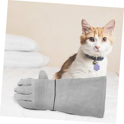 HANABASS 1 Pair Pet Protective Gloves Enhanced Grip for Dogs Cats and Reptiles Heat Resistant for Grooming and Feeding Easy Maintenance for Use