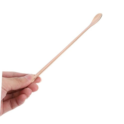 2pcs Stainless Steel Reptile Food Spoon Portable Small Animal Feeding Scoop for Lizards Geckos and Other Pets and Easy to Use Feeding Tool - color: Golden