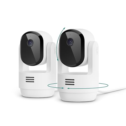 Arlo Essential Indoor Pan Tilt Zoom Security Camera 2K Wired - 2-Cam | 360° pan & 180° tilt; 2K pet camera; Auto motion tracking; Animal detection; Animated preview; 1-mo Secure plan incl. - size: 2 Cameras - White, style: 30-Day Trial of Secure Plan