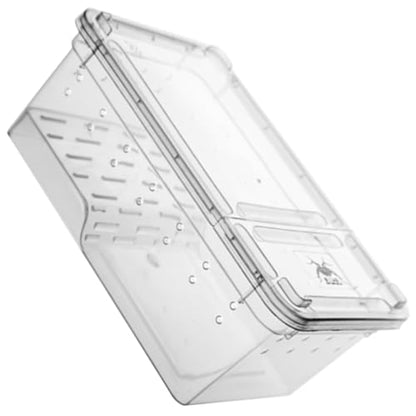 Large Transparent Turtle Tank Aquarium with Non-Slip Ramp and Basking Platform Amphibious Habitat for Reptiles Tortoises Frogs and Aquatic Pets Easy Water Change and Exercise Tank
