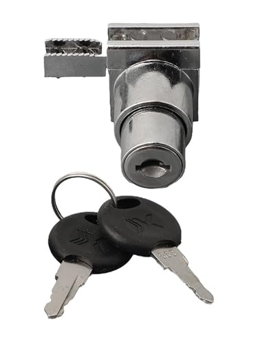 Sliding Glass Door Lock Set for Display Cabinet or Terrarium, Zinc Alloy Rust-Proof Latch with Key, Fits 5-8mm Glass, 4 Pack
