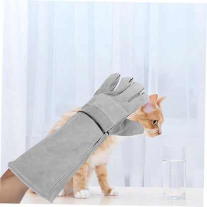 Mipcase 1 Pair Pet Handling Gloves Protective Gloves for Grooming Welding and Feeding Dogs Cats Birds and Reptiles Flexible Design for Safety and Versatility