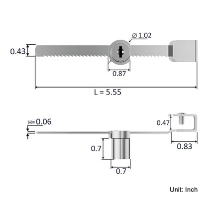 Sliding Glass Door Ratchet Lock with Chrome Finish – Keyed Alike, Fits 4-8mm Glass, Secure Showcase Display Case Lock for Cabinets, Retail Stores & Home Use - 8 Pack - size: 8 Pack