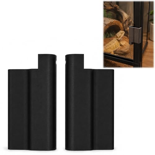 Reptile Enclosure Door Lock Compatible with Dubia Reptile Enclosures | Escape-resistant security clips; locks sliding glass doors; helps secure habitats for snakes, lizards, and geckos