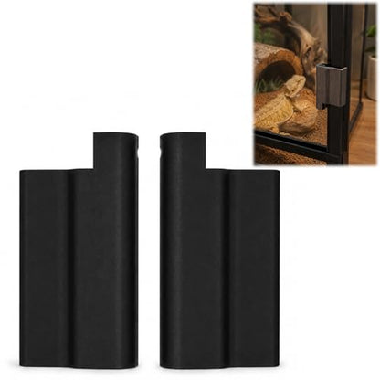 Reptile Enclosure Door Lock Compatible with Dubia Reptile Enclosures | Escape-resistant security clips; locks sliding glass doors; helps secure habitats for snakes, lizards, and geckos