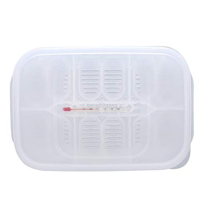 Transparent Plastic Professional Gecko Snakes Lizards Reptiles Eggs Breeding Incubator Tray Hatcher Box
