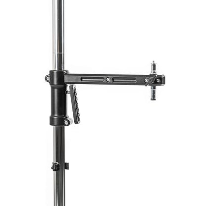 Cheetah Stand Pistol Grip Light Stand with Castors with Sliding Arm & Chrome Plated. Max Weight of 15lbs & 6.5 Max Height.