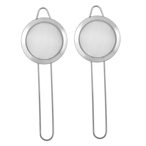 GALPADA 2PCS Stainless Steel Reptile Sand Shovel Sifter Fine Mesh Litter Scoop for Tortoise and Lizard Substrate Cleaning