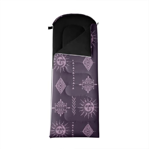 Erosebridal Sugar Skull Southwestern Aztec Western Sleeping Bag for Kids Camping Blanket for Hiking Travel Hunting Sleep Bag - color: Black Purple 2