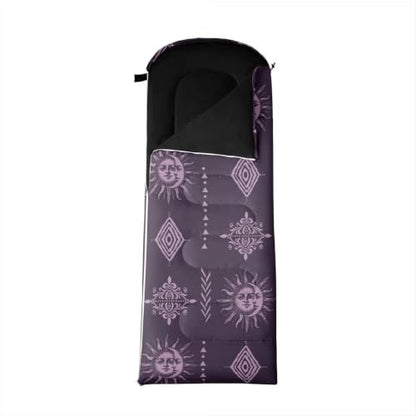 Erosebridal Sugar Skull Southwestern Aztec Western Sleeping Bag for Kids Camping Blanket for Hiking Travel Hunting Sleep Bag - color: Black Purple 2