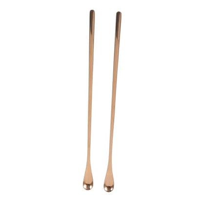 Toddmomy 2pcs Reptile Feeding Spoon Lizard Gecko Pet Feeder Tool Small Animal Food Scoop - color: Rose Gold