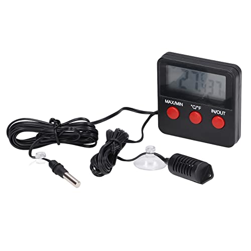 Hilitand Humidity Meter Thermometer with External Probe Digital Temperature Humidity Gauge Indoor Outdoor Mini Hygrometer -50 to 70 for Greenhouse
