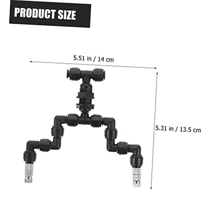 HANABASS 4pcs Reptile Mister Nozzles Misting System Garden Spray Head Tank Watering Tool - color: Blackx4pcs, size: 13.5X14X2CMx4pcs