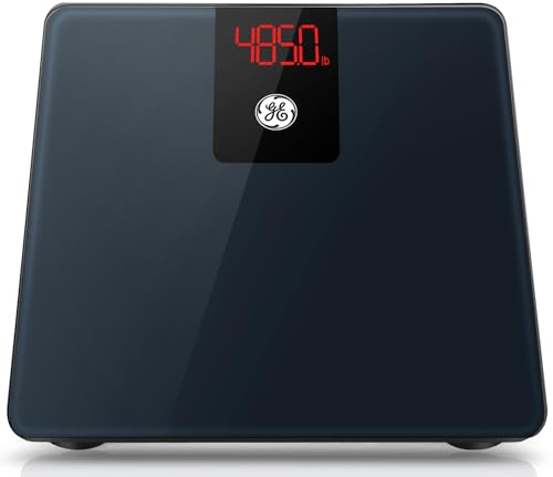 GE Bathroom Scale for Body Weight 500lbs, Digital Weight Scales Heavy Duty | High Capacity Body Measuring Device, High Accurate, Black, BMI - color: Black