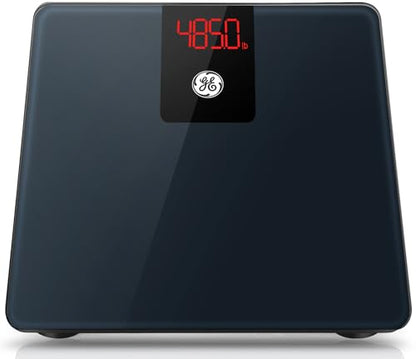 GE Bathroom Scale for Body Weight 500lbs, Digital Weight Scales Heavy Duty | High Capacity Body Measuring Device, High Accurate, Black, BMI - color: Black