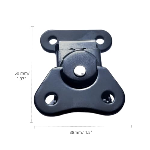 Butterfly Twist Latch and Keeper Metal Hardware Toggle Clamp Hasp Box Chest Closure with Screws for Flight Case,1.97" x 1.5" Black 4 Pcs