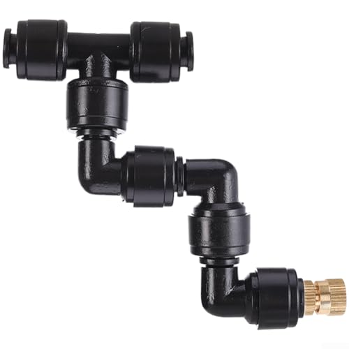 360 Degree Rotating Copper Nozzle Mist Sprayer, Fine Spray Plant Misting System for Rainforest Terrarium, Garden Irrigation and Indoor Outdoor Cooling