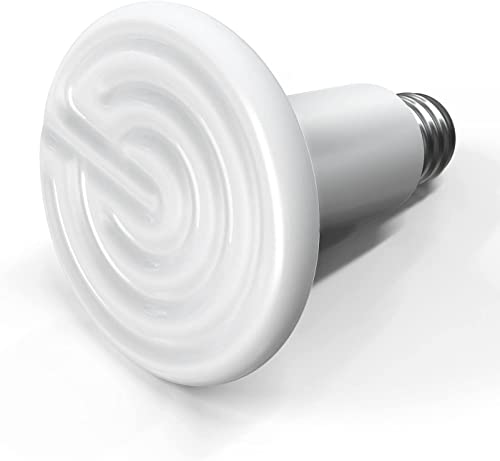 HealSmart Reptile Heat Lamp Bulb Ceramic Heat Emitter 100W No Light Emitting Brooder Coop Heater for Amphibian Pet & Incubating Chicken, White - size: 100W