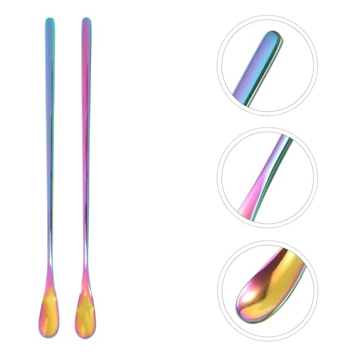POPETPOP Pet Feeding Spoon Small Reptile Enclosure Tool Lizard Food Scoop Stainless Steel Lightweight and Portable - color: As Shown 2