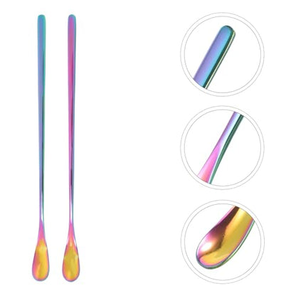 POPETPOP Pet Feeding Spoon Small Reptile Enclosure Tool Lizard Food Scoop Stainless Steel Lightweight and Portable - color: As Shown 2