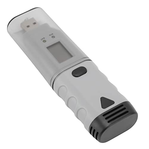 Haofy Digital Thermometer,Two Channels LED Alarm Portable Temperature Humidity Measurement Meter for House Home Reptile Baby Room Temperature Monitor