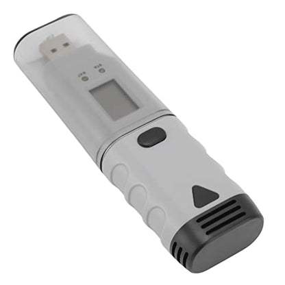 Haofy Digital Thermometer,Two Channels LED Alarm Portable Temperature Humidity Measurement Meter for House Home Reptile Baby Room Temperature Monitor