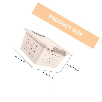 SUPVOX Hamster Carrier Box Small Pet Container Plastic Ventilated Cage for Travel Transport Guinea Pig Reptile Carrier Portable Animal Travel Cage