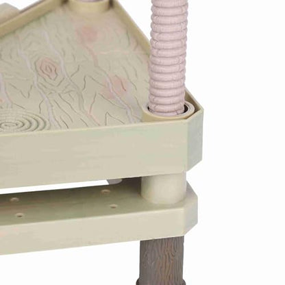 Agatige Floating Turtle Pier, Plastic Turtle Basking Platform Decorative Reptile Terrapin Dock with Ramp Ladder for Aquarium Fish Tank