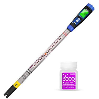 Truncheon Salt Meter Digital Salinity Tester for Saltwater Pool&Spa | Pool Tester Digital,Accurate Salt Testing Kit for Sodium Chloride Content 0-5100 ppm, Swimming Pool, Spa, Hot Tub - color: Black salinity meter