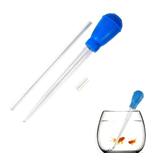 Fish Tank Cleaning Tools,Mini Manual Aquarium Dropper for Fish Tank(45cm) | Extendable Fish Tank Cleaning Waste Remover