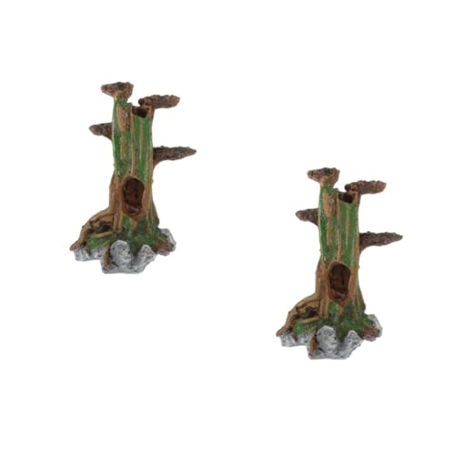 3pcs Simulated Moss Tree Aquarium Stand Leaf Aquarium Stump for Pump for Inflatable Water Home Tank Trunk Aquarium Terrarium Accessories Decor Coral Plant Trun