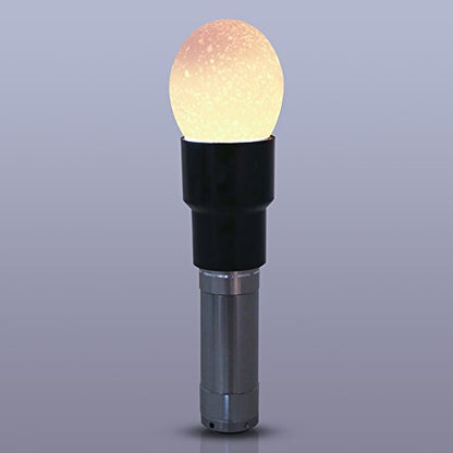 Egg Candler Tester, Portable and Practical Egg Candling Light LED Bright Cool Light for Monitoring Poultry and Reptiles Hatching (Silver)