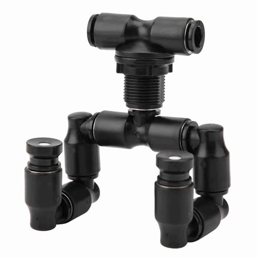 Pssopp Bone Shape 360 Degree Adjustable Dual Mist Nozzle Fine Fog Sprinkler Head for Reptile Terrarium Misting System 1/4 Inch Tube Rainforest Humidifier