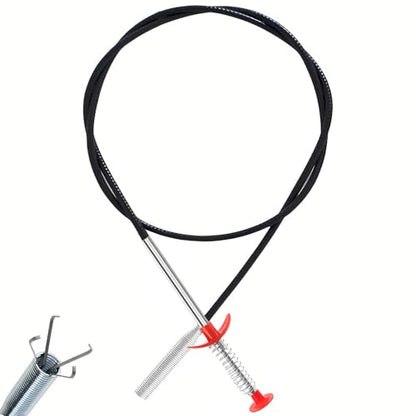 Drain Snake, Drain Clog Remover - Gutter Cleaning Tools Drain Cleaner for Toilet Sewer Shower Kitchen Bathroom Tub Clogged Drains Opener Cleaning Tool, Flexible Grabber Claw Pick Up Reacher (63 inch) - size: 63 inch