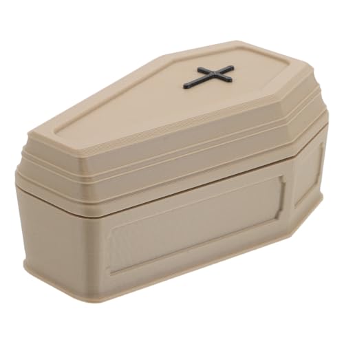 Mini Coffin Box: Resin Hamster Casket - Pet Burial Box for Party Favors Goth Display Doll Bird Reptile Rabbit Mice Parrot Memorial