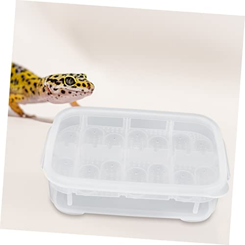 SUPVOX 14 Grids Professional Egg Incubator for Snakes Geckos and Lizards Breeding Box for Turtle and Lizard Eggs - color: White