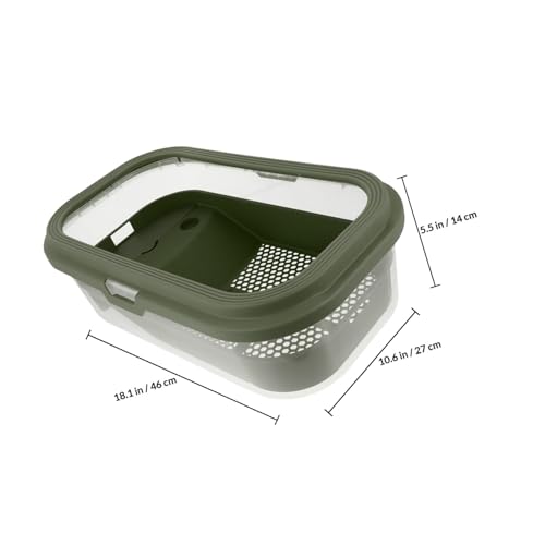 SUPVOX Plastic Multi-Purpose Tortoise Feeding Tank Terrace Large Tortoise Habitat for Home Use Easy Cleaning Design Feeding Box for Turtles and Amphibians