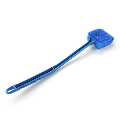 Algaes Cleaning Brush Aquarium Scrubber Cleaner for Glass Long Handle 2-Sided Sponge Pad Fish for Tank Cleaning to Aquarium Algaes Scraper Sponge Glass, Green