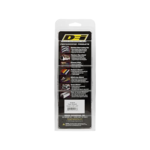 DEI Heat Sheath Gold High Temp Line Sleeve Reflects Heat 2-1/4" x 36" - size: 2-1/4" I.D. x 36"