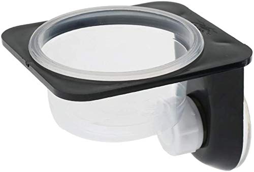 N/W Plastic Reptiles Feeder Single Double Feeding Bowl Food Water Dish Insects Spider Breeding Pots Suction Cup (Simple Lattice)